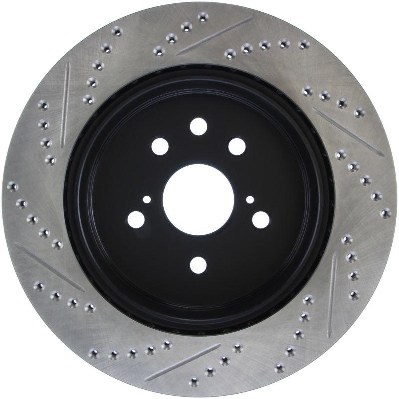 StopTech Slotted & Drilled Sport Brake Rotor Left Rear 13-14 Lexus GS300/350/400/430 - Torque Motorsport