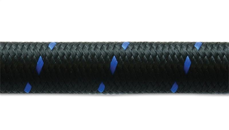 Vibrant -4 AN Two-Tone Black/Blue Nylon Braided Flex Hose (20 foot roll) - Torque Motorsport