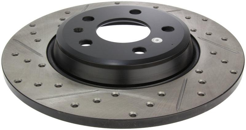 StopTech Power Slot 09-10 Audi A4/A4 Quattro / 08-10 A5 / 10 S4 Rear Right Drilled & Slotted Rotor - Torque Motorsport