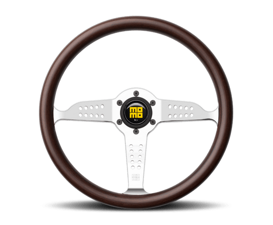 Momo Super Grand Prix Steering Wheel 350 mm - Mahogany Wood/Pol Spokes - Torque Motorsport