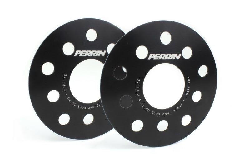 Perrin Subaru 5x114.3/5x100 3mm Slip-On Wheel Spacers - w/ 56mm Hubs (No Studs) - Torque Motorsport