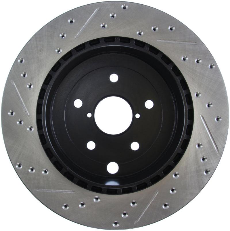 StopTech 08+ Subaru STI (Will Not Fit 05-07) Slotted & Drilled Sport Brake Rotor - Torque Motorsport