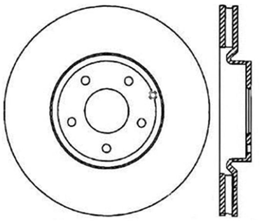 StopTech SportStop 6/02-08 Nissan 350Z / 8/02-04 Infiniti G35 Slotted & Drilled Rear Left Rotor - Torque Motorsport