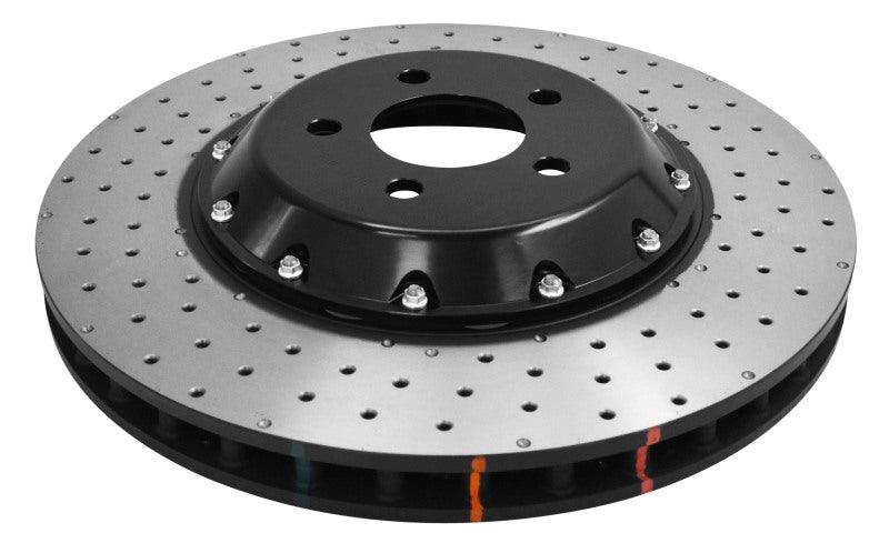 DBA 15-20 Ford Mustang GT Perf Package (380mm Front Rotor) Front 5000 Series Drilled Rotor w/Blk Hat - Torque Motorsport