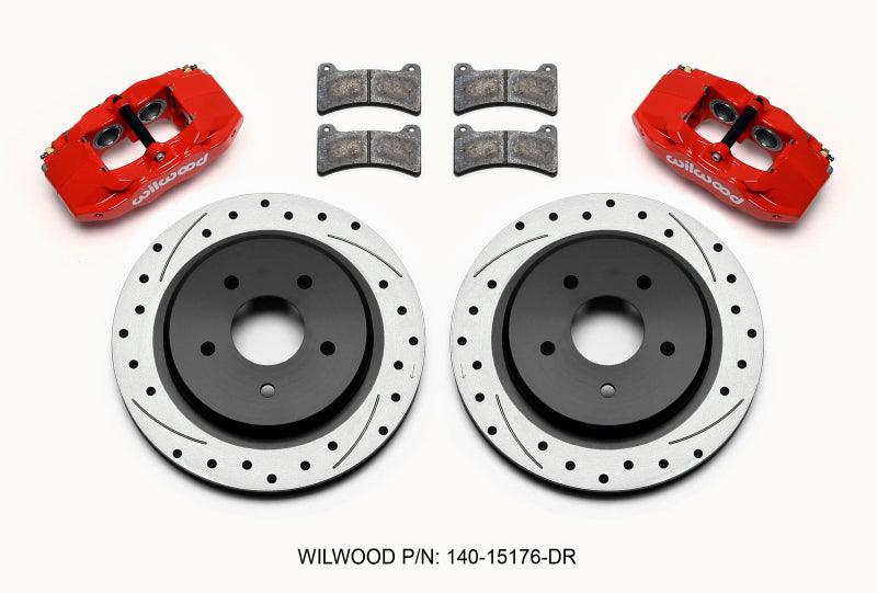 Wilwood DPC56 Rear Caliper & Rotor Kit Red Corvette All C5 / Base C6 1997-2013 - Torque Motorsport