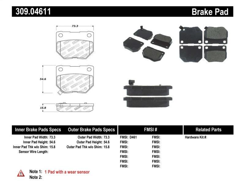 StopTech Performance 06-07 Subaru Impreza WRX (Exc STi) Rear Brake Pads - Torque Motorsport