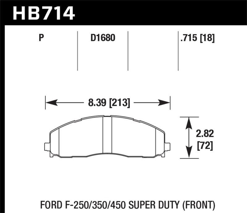 Hawk 15-17 Ford F-250/350 LTS Street Front Brake Pads - Torque Motorsport