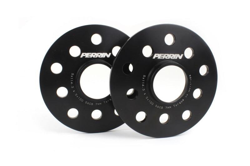 Perrin Subaru 5x114.3/5x100 7mm Slip-On Wheel Spacers - w/ 56mm Hubs/Qty 10 Studs - Torque Motorsport