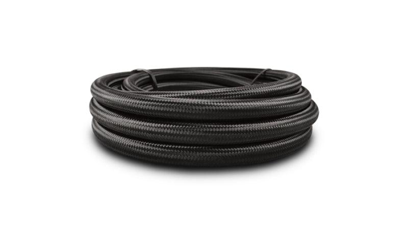 Vibrant -6 AN Black Nylon Braided Flex Hose (2 foot roll) - Torque Motorsport