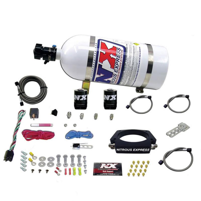 Nitrous Express GM LS 90mm Nitrous Plate Kit (50-400HP) w/10lb Bottle - Torque Motorsport