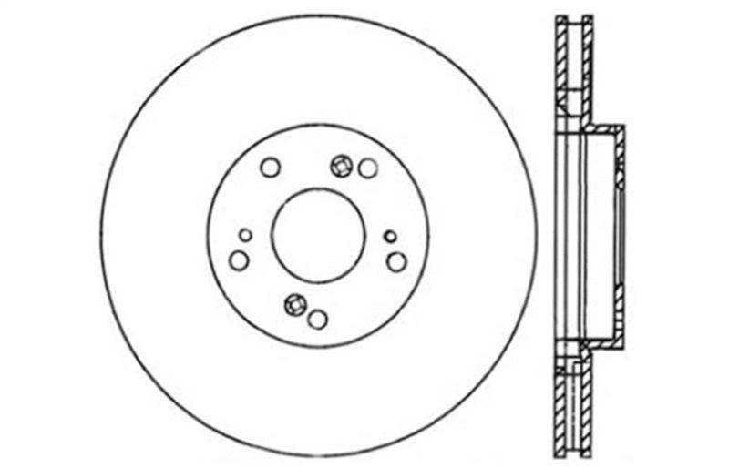 StopTech 02-06 Acura RSX Type S / 06-09 Honda Civic Si Slotted & Drilled Left Front Rotor - Torque Motorsport