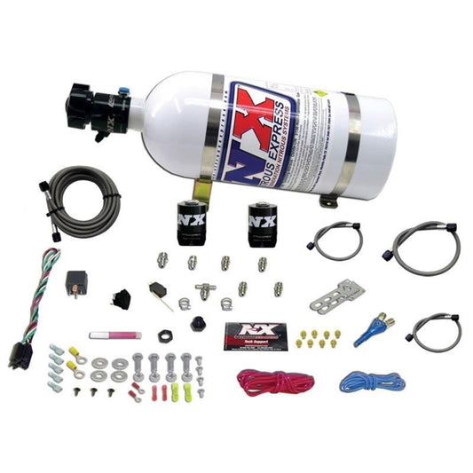 Nitrous Express All Sport Compact EFI Single Nozzle Nitrous Kit (35-50-75HP) w/10lb Bottle - Torque Motorsport