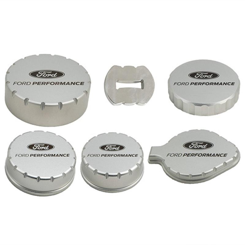 Ford Racing 15-19 Mustang 2.3L/5.0L/5.2L Aluminum Machined Engine Cap Covers - Torque Motorsport