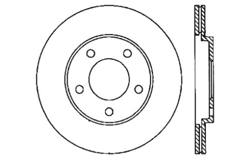 StopTech 05-10 Ford Mustang Slotted & Drilled Left Rear Rotor - Torque Motorsport