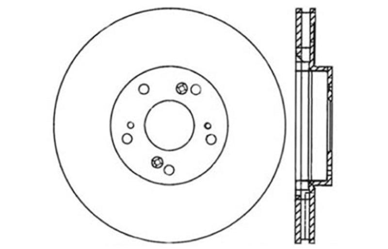 StopTech 02-06 Acura RSX Type S / 06-09 Honda Civic Si Slotted & Drilled Left Front Rotor - Torque Motorsport