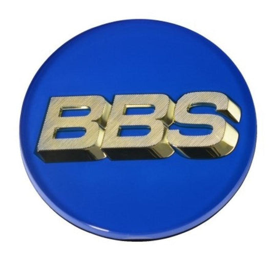 BBS Center Cap 70.6mm Blue/Gold (3-Tab) - Torque Motorsport