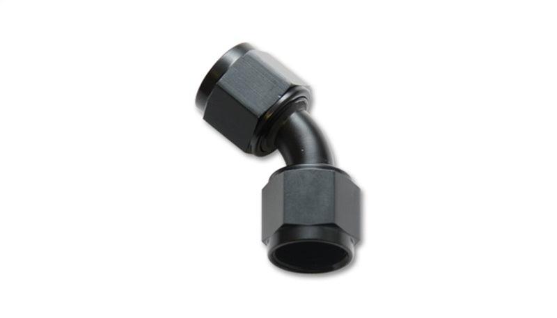 Vibrant -4AN X -4AN Female Flare Swivel 45 Deg Fitting ( AN To AN ) -Anodized Black Only - Torque Motorsport