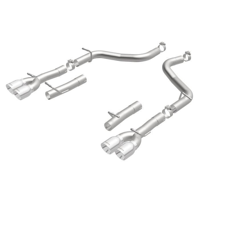 MagnaFlow Axle-Back, SS, 2.5in, Quad Split Rear 3.5in Tip 2015 Dodge Challenger 3.6L V6 - Torque Motorsport