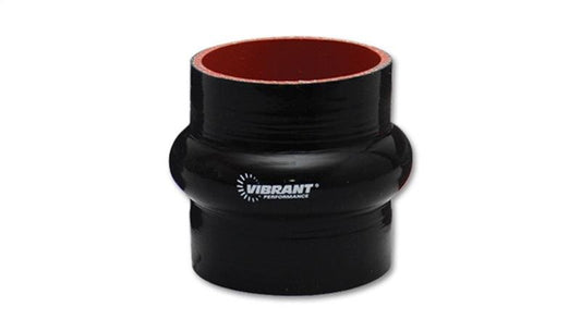Vibrant 4 Ply Reinforced Silicone Hump Hose Connector - 3in I.D. x 3in long (BLACK) - Torque Motorsport