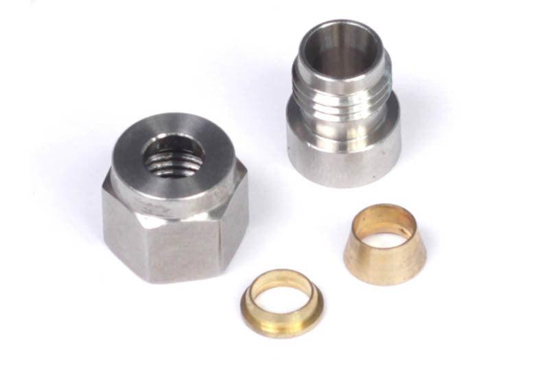 Haltech 1/4in Stainless Steel Weld-On Kit (Incl Nut & Ferrule) - Torque Motorsport