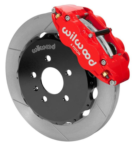 Wilwood 03-08 Audi A4 Forged Narrow Superlite 6R Front Big Brake Kit 12.88in (Red) w/ Lines - Torque Motorsport