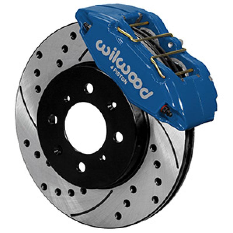 Wilwood DPHA Front Caliper & Rotor Kit Drilled Honda / Acura w/ 262mm OE Rotor - Competition Blue - Torque Motorsport