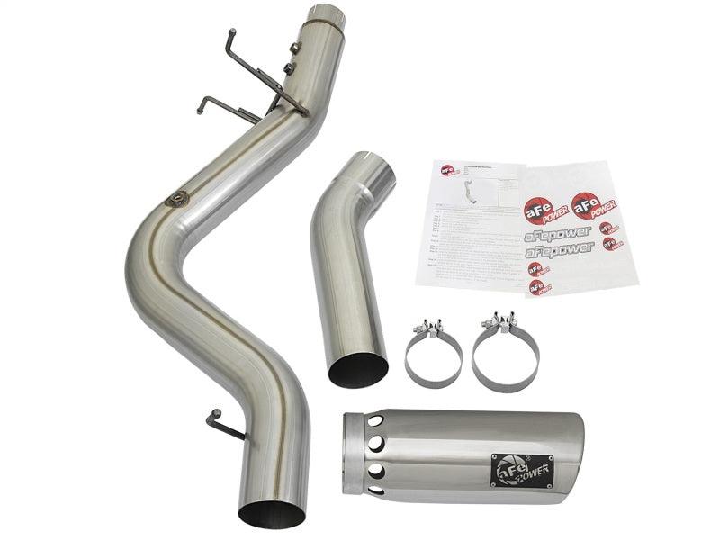 aFe LARGE BORE HD 5in 409-SS DPF-Back Exhaust w/Polished Tip 2017 GM Duramax V8-6.6L (td) L5P - Torque Motorsport