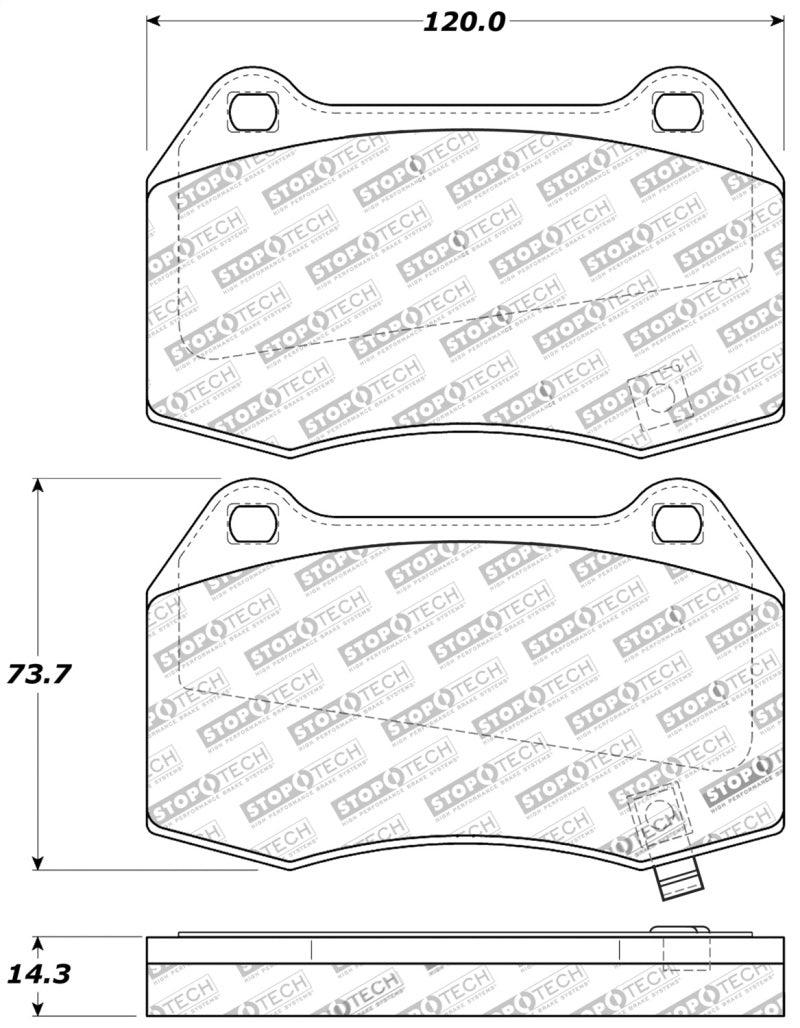 StopTech Performance 02-07 350z/G35 w/ Brembo Front Brake Pads - Torque Motorsport