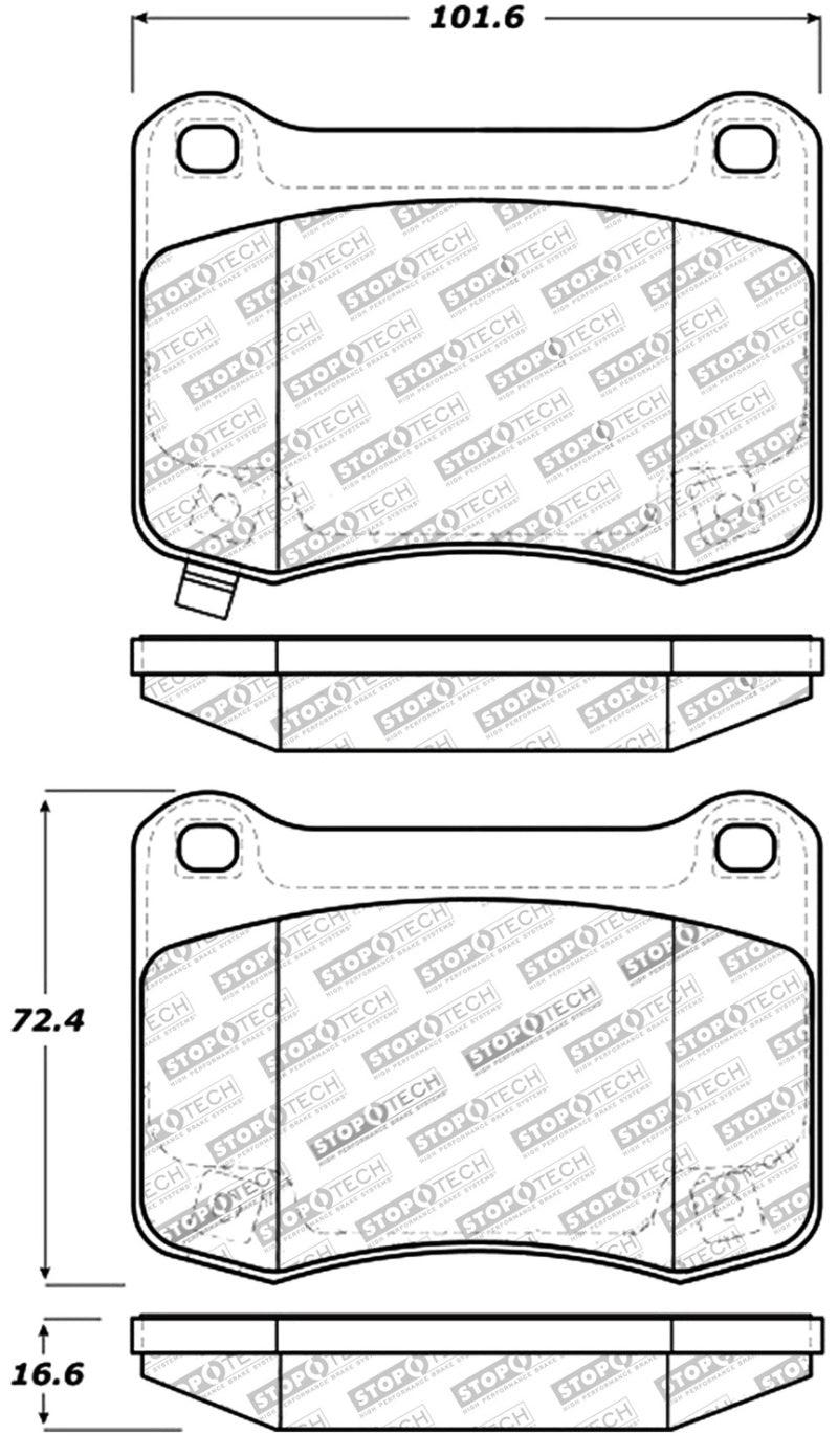 StopTech Performance 08-09 Lexus IS F Rear Brake Pads - Torque Motorsport