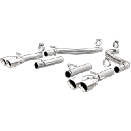 MagnaFlow Axle-Back, SS, 2.5in, Quad Split Rear 3.5in Tip 2015 Dodge Challenger 3.6L V6 - Torque Motorsport