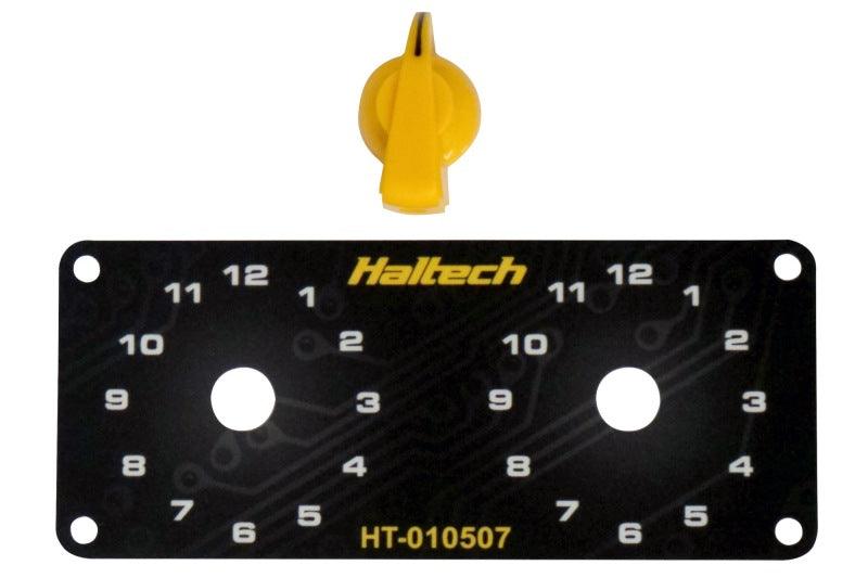 Haltech Dual Switch Panel Kit w/Yellow Knob - Torque Motorsport