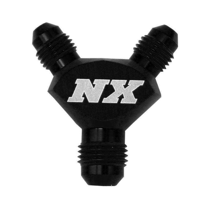 Nitrous Express 6AN x 6AN x 6AN Billet Pure-Flo Y Fitting - Black - Torque Motorsport