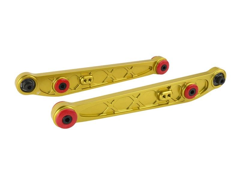 Skunk2 Honda/Acura EK Alpha Series Rear Lower Control Arm Set - Gold - Torque Motorsport