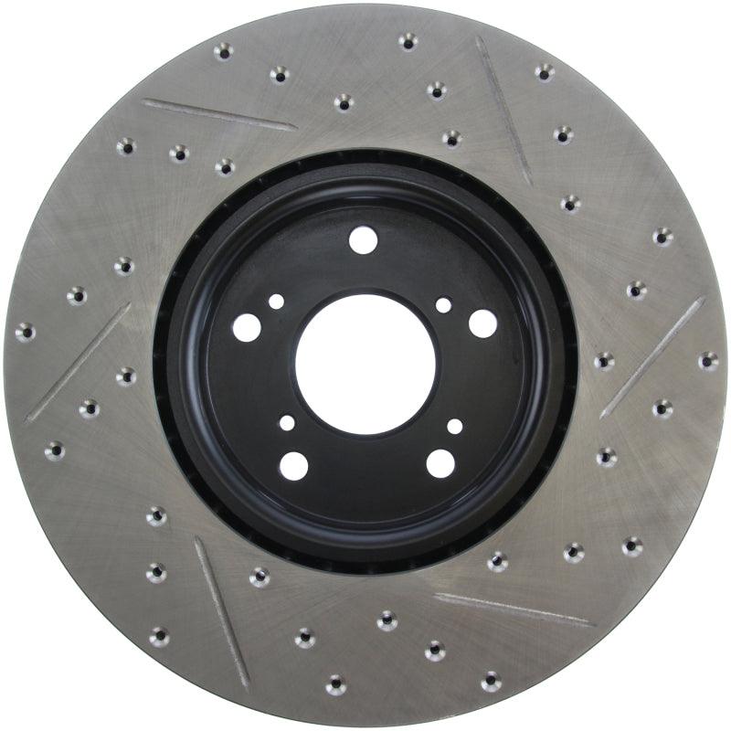 StopTech 04-08 Acura TL (Brembo Caliber) SportStop Slotted &amp; Drilled Right Front Rotor - Torque Motorsport