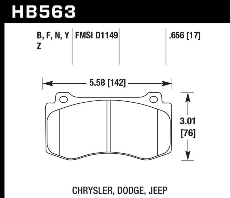 Hawk 06-07 Dodge Magnum SRT8 / 06-09 Challenger SRT8 / 05-07/09 Chrysler 300 C SRT8 Performance Cera - Torque Motorsport