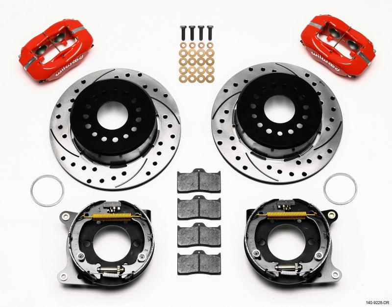 Wilwood Forged Dynalite P/S P-B Kit Drilled-Red 2005-2014 Mustang - Torque Motorsport