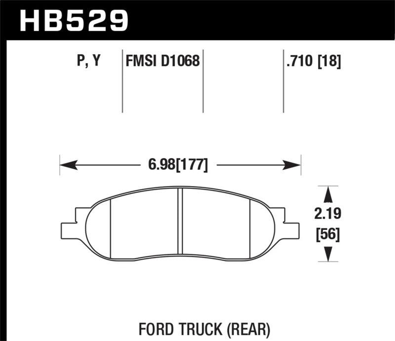 Hawk 05-07 Ford F250/F350 5.4L/6.0L/6.8L LTS Street Rear Brake Pads - Torque Motorsport