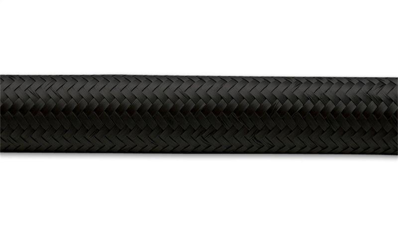 Vibrant -6 AN Black Nylon Braided Flex Hose (2 foot roll) - Torque Motorsport