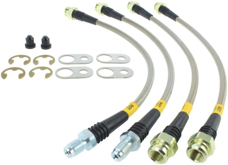 StopTech 08-10 Mitsubishi Lancer Ralliart Stainless Steel Rear Brake Lines - Torque Motorsport