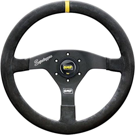 OMP Velocita Superleggero Suede Leather 350mm Diameter Steering Wheel Black - Torque Motorsport