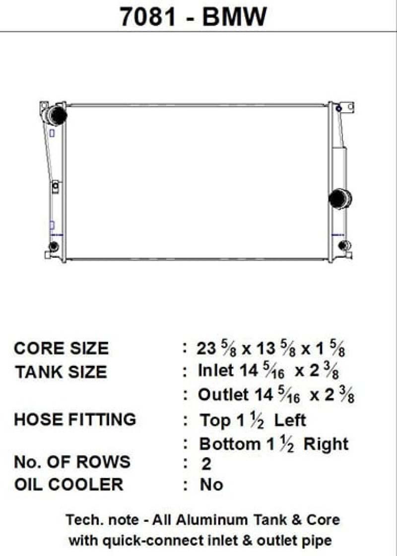 CSF BMW 2 Seires (F22/F23) / BMW 3 Series (F30/F31/F34) / BMW 4 Series (F32/F33/F36) A/T Radiator - Torque Motorsport