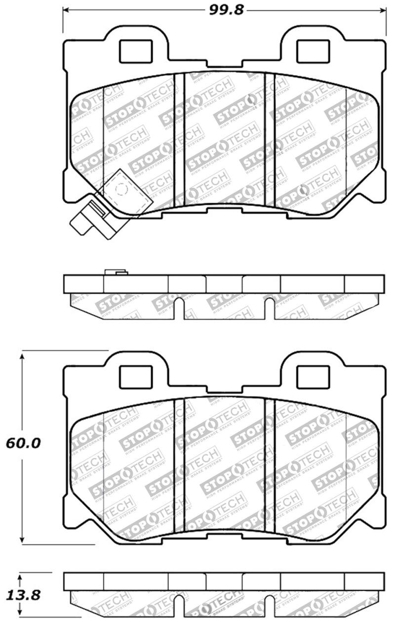 StopTech Performance 08-09 Infiniti FX50/G37 Rear Brake Pads - Torque Motorsport