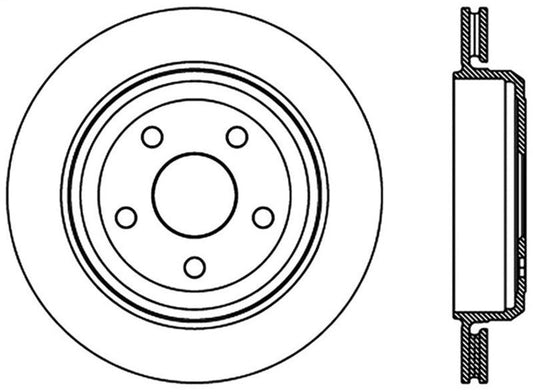 StopTech Slotted Sport Brake Rotor 11-17 Jeep Grand Cherokee (Excludes SRT8) - Torque Motorsport