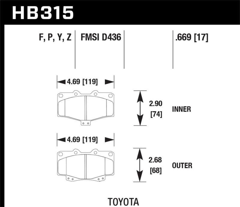 Hawk LTS Street Brake Pads - Torque Motorsport