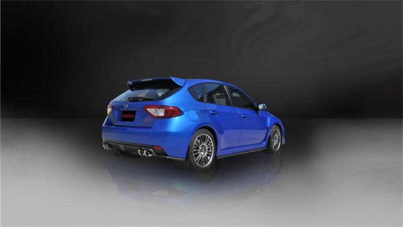 Corsa 08-13 Subaru Impreza Hatchback STI 2.5L Turbo Manual Polished Sport Cat-Back Exhaust - Torque Motorsport