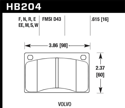 Hawk HP+ Street Brake Pads - Torque Motorsport