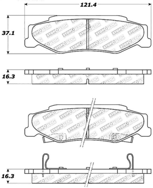 StopTech Street Touring 04-08 Cadillac XLR/XLR-V Rear Brake Pads - Torque Motorsport