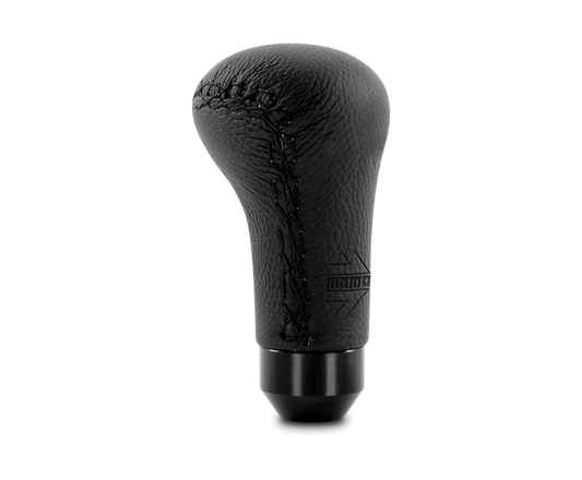 Momo Anatomico Shift Knob - Black Leather, Black Stitching - Torque Motorsport