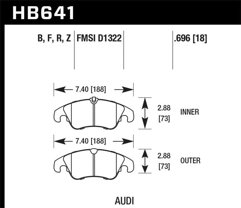 Hawk 09-10 Audi A4/A4 Quattro/A5 Quattro/Q5/S5 / 10 S4 HPS Street Front Brake Pads - Torque Motorsport