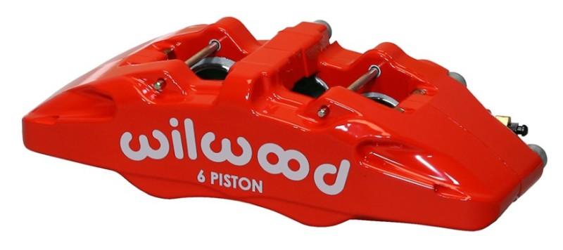 Wilwood Caliper-Forged Dynapro 6 5.25in Mount-Red-R/H 1.38/1.00/1.00in Pistons .81in Disc - Torque Motorsport